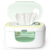 Momcozy wipe warmer top view showing large 100-wipe capacity for quick diaper changes