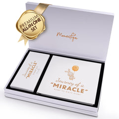 Momentiqa pregnancy journal cover, a stylish keepsake for lifelong memories.