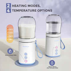 MOMFANN bottle warmer with 3x3800mAh batteries enables multiple uses between charges