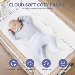 MOMFANN baby bassinet bedside sleeper storage underneath keeps essential care items within reach