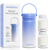 MOMFANN breast milk cooler with 360° cooling for all-day outdoor freshness.