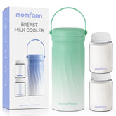MOMFANN breast milk cooler with closed lid for safe on-the-go storage.