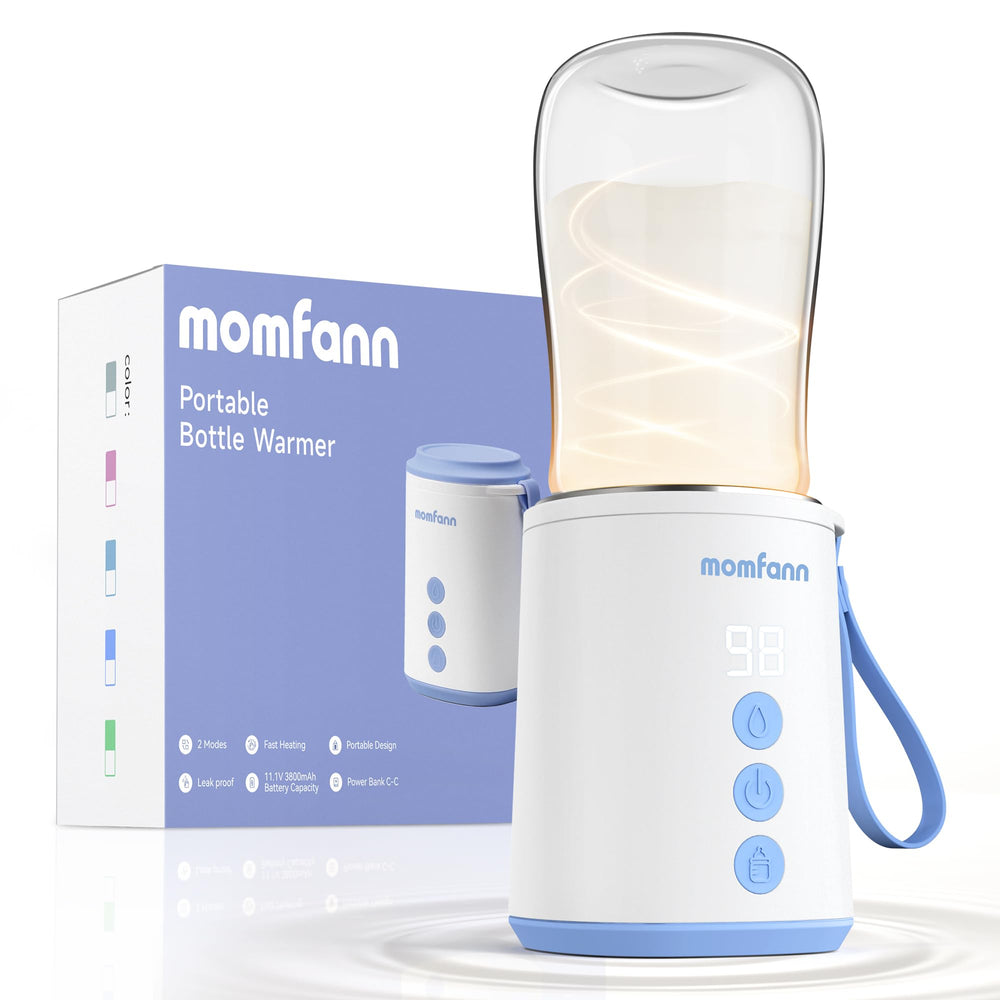 MOMFANN portable bottle warmer in compact travel-ready design for on-the-go warmth