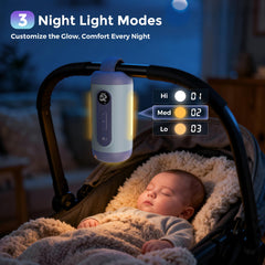 MOMFANN smart sensor detects movement and automatically activates soothing rhythms