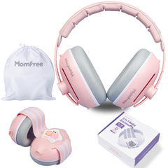 Momfree 2in-1 ear muffs design close-up showing versatile travel comfort.