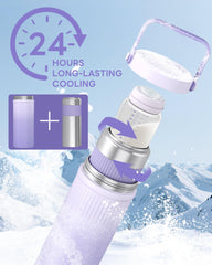 Momfree 360-degree cooling technology illustration emphasizes full-day freshness during commutes.