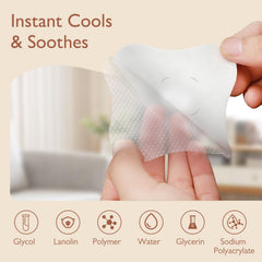 Momfree contoured nipple pad design fits comfortably and reduces rubbing.