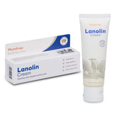 Momfree natural lanolin nipple cream tube closeup for soothing protection
