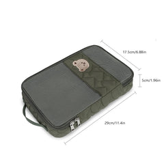 MOMIGO bear mesh bag detail provides breathable visibility for small items.