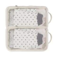 MOMIGO diaper pouch 2-pack waterproof design keeps items dry during outings.
