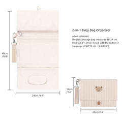 MOMIGO foldable diaper organizer, compact design perfect for travel and quick trips.