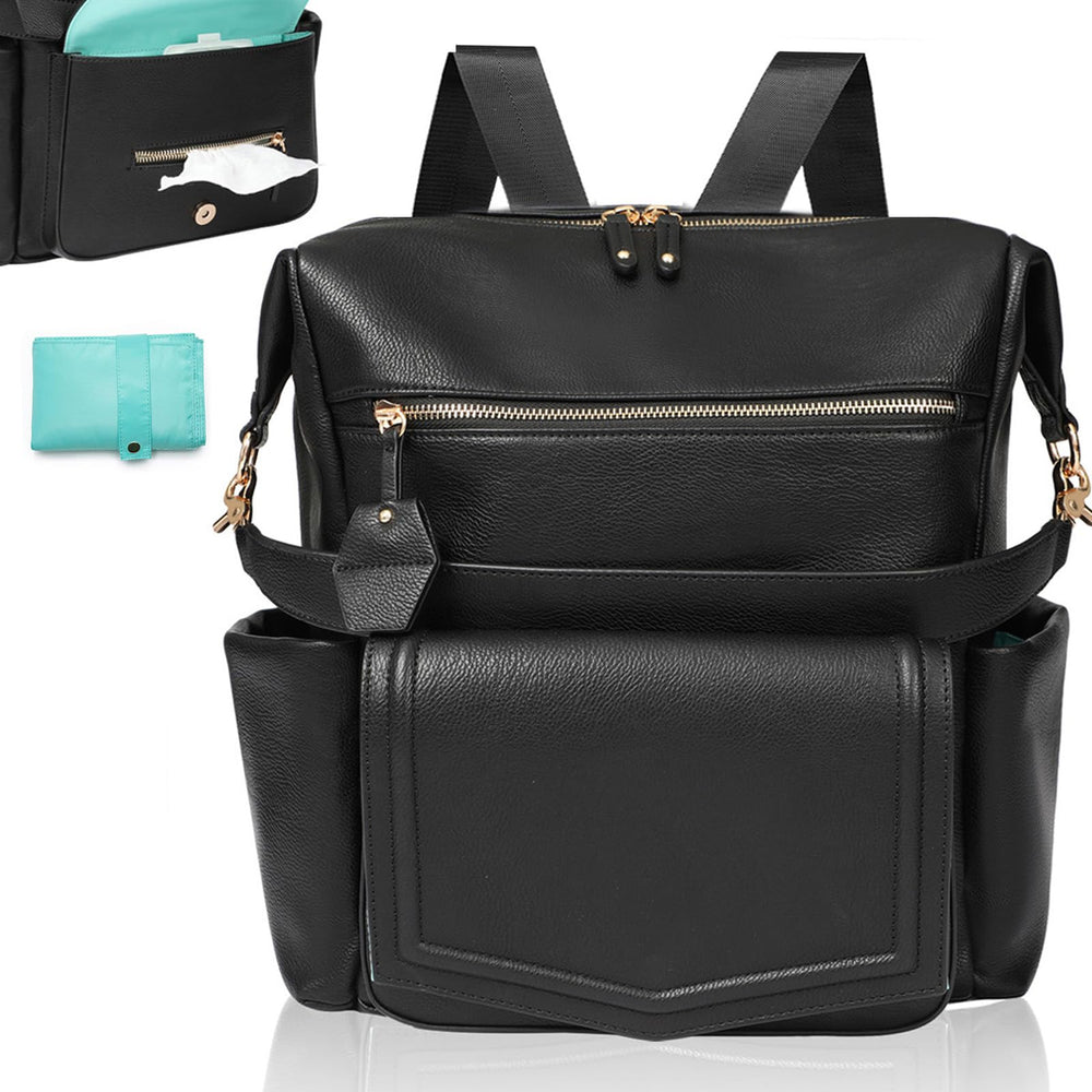 MOMINSIDE diaper bag backpack in convertible style for hands-free parenting on the go