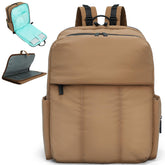 MOMINSIDE diaper bag backpack quilted design for daily use and comfort.