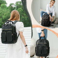 MOMINSIDE diaper bag front insulated pocket - keeps bottles handy on outings.