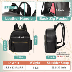 MOMINSIDE small diaper bag backpack stroller clip supports hands free errands