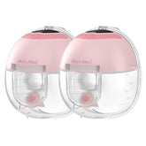 MomMed S33 wearable pump close-up in pink for discreet hands-free pumping.