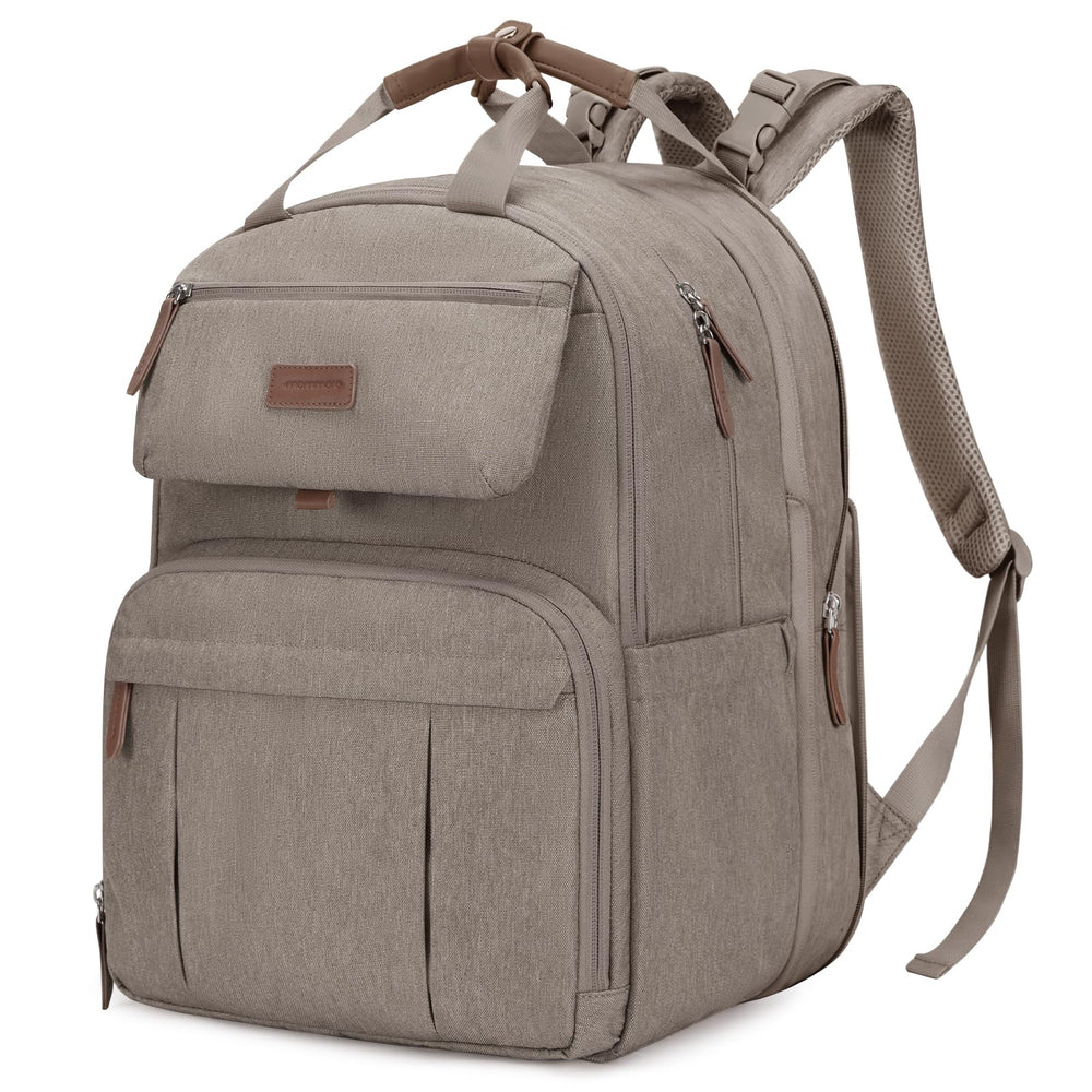 Mommore diaper-backpack-expandable 26L to 32L supports twins on the go with flexible capacity.