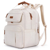 mommore diaper bag backpack front view shows organized pockets for easy baby essentials.