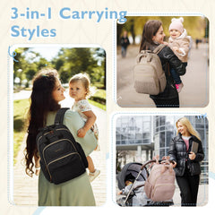 mommore diaper bag quilted design highlighting stylish look for fashionable parents
