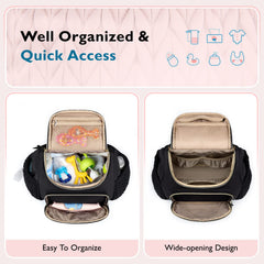 mommore diaper bag small backpack includes changing pad for quick on-the-go cleanup