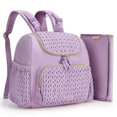 mommore diaper bag small backpack exterior shows chic quilting for everyday mom style