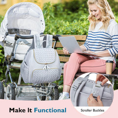 mommore diaper bag small insulated pockets keep bottles warm during strolls and outings