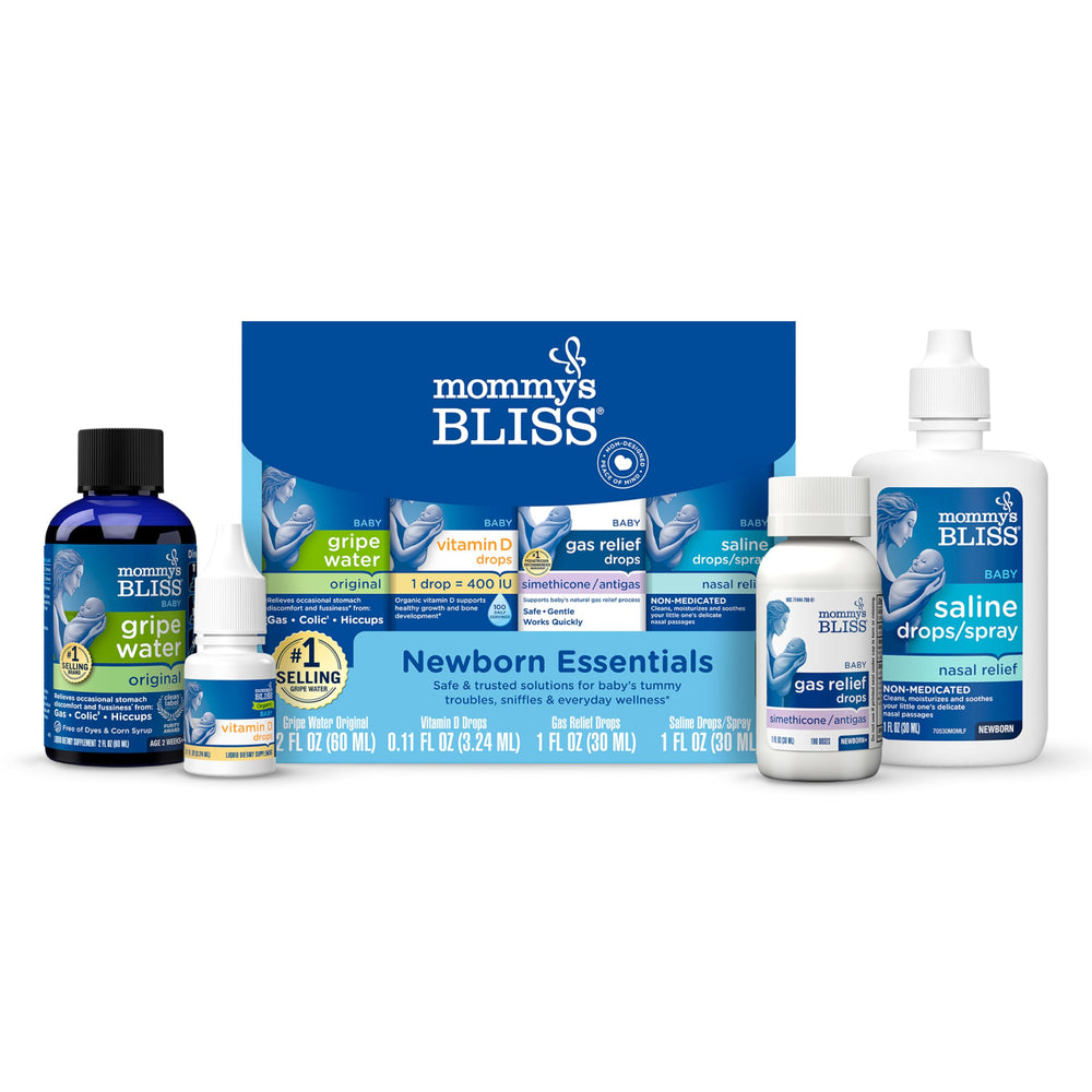 Mommy's Bliss Gripe Water Original bottle front shows tummy-soothing blend for gentle comfort