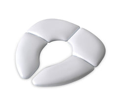 Mommy's Helper Cushie Traveler shows compatibility with standard toilet seats.