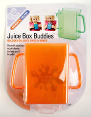 Mommy's Helper Juice Box Buddy green prevents spills during snacks and trips.