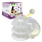 Mommyz Love breast shells milk catcher pack front shows discreet daily use for leaks