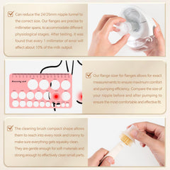 Mompmuir flange inserts 17mm pack helps tailor size for efficient milk expression