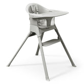Mompush Olli 7-in-1 high chair fully assembled for easy family meals.