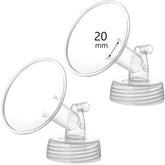 Momstouch 20mm flange closeup demonstrates compatibility with Spectra S1 and S2 pumps.