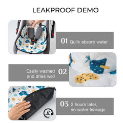 MOMSYLA non-slip car seat protector for strollers keeps seats secure during wiggles.