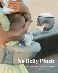 MOMTORY ergonomic hip-seat with wide cushion for balanced weight