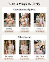 MOMTORY StowNGO Pro infant carry mode showing newborn support