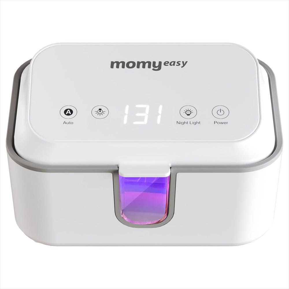 Momyeasy Wipe Warmer front view showing compact design for quick diaper changes.