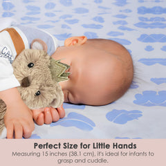 MON AMI Prince Teddy Bear Lovey crib nap use in soft setting.