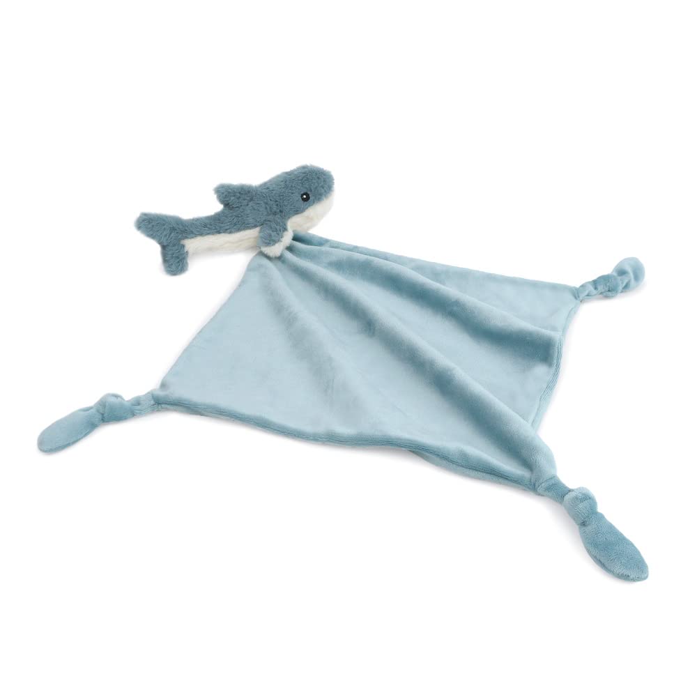 MON AMI Seaborn shark plush lovey—13.5-inch cuddle buddy for calm bedtime and travel comfort