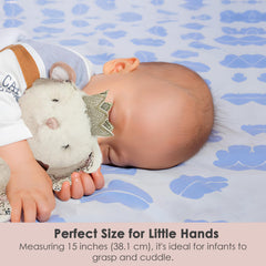 MON AMI Princess Bunny bedtime-snuggle feature captures cozy security during naptime.