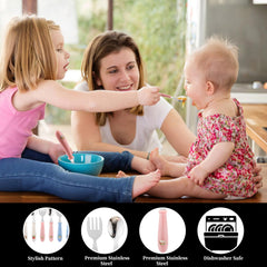 MONGSEW sandwiches-pasta design spoons aid self-feeding during meals