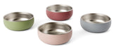 Monkey Proof non-toxic stainless steel child bowl on table for mess-free feeding