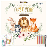 Monking Baby's First Year Calendar cover, ready for nursery display and memory keeping.
