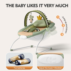Monniebaby bouncer safety harness ensures secure seating for tiny explorers