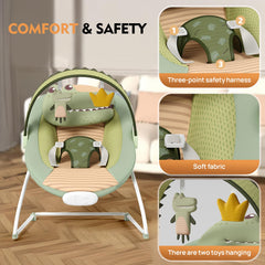 Monniebaby bouncer toy bar with two hanging toys encourages reaching