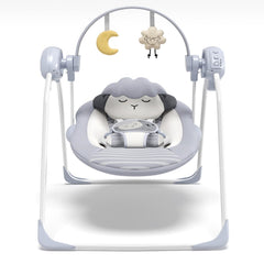 Monniebaby baby swing with little sheep design soothing visuals for infant comfort.