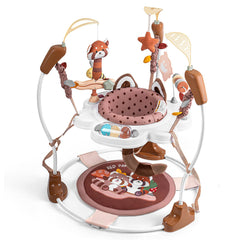 Monniebaby Red Panda activity center with a 360° seat for toy access.