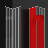 MONOID wall corner protector adhesive-application shows quick residue-free wall protection.