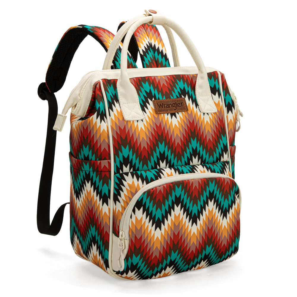 Montana West Wrangler Aztec Diaper Bag Backpack for hands-free organization during daily outings