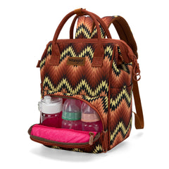 Montana West Wrangler Aztec diaper bag insulated bottle pockets keep feeds warm.
